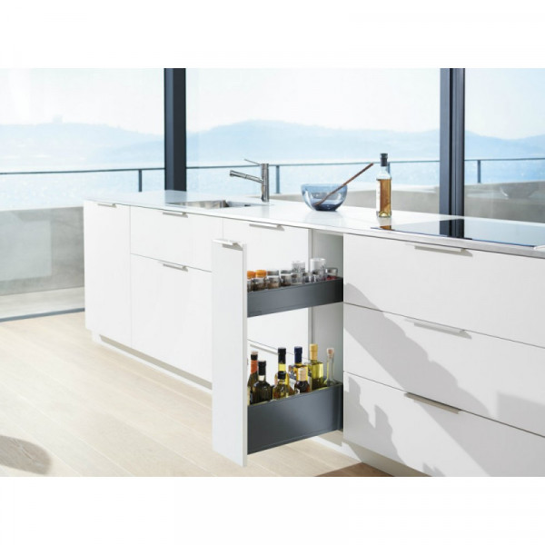 Бутылочница LEGRABOX (ширина 200 мм, глубина 500 мм), для тонких фасадов, серый орион