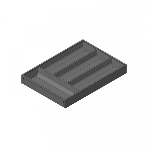 AMBIA-LINE лоток для столовых приборов для LEGRABOX стандартный ящик, 4 лотка для столовых приборов, НД=450 мм, ширина=300 мм, терра-черный